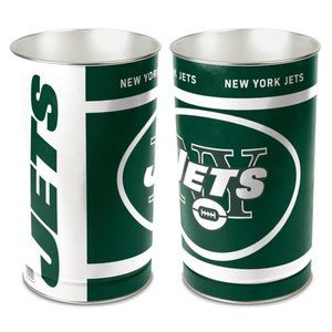 New York Jets Metal Trash Can / Wastebasket NEW